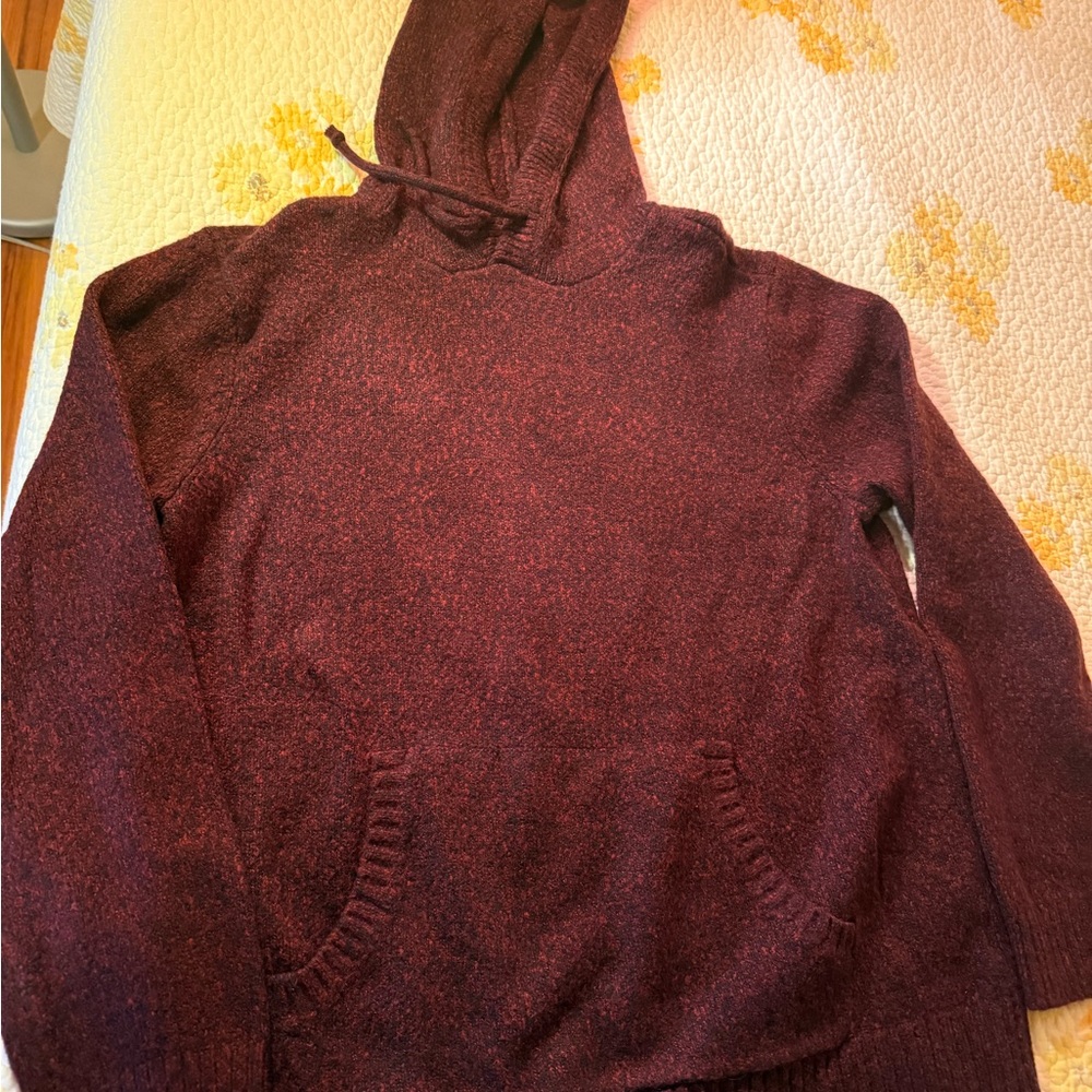 Old Navy Men's Maroon and Grey Hoodie Sweater Lot